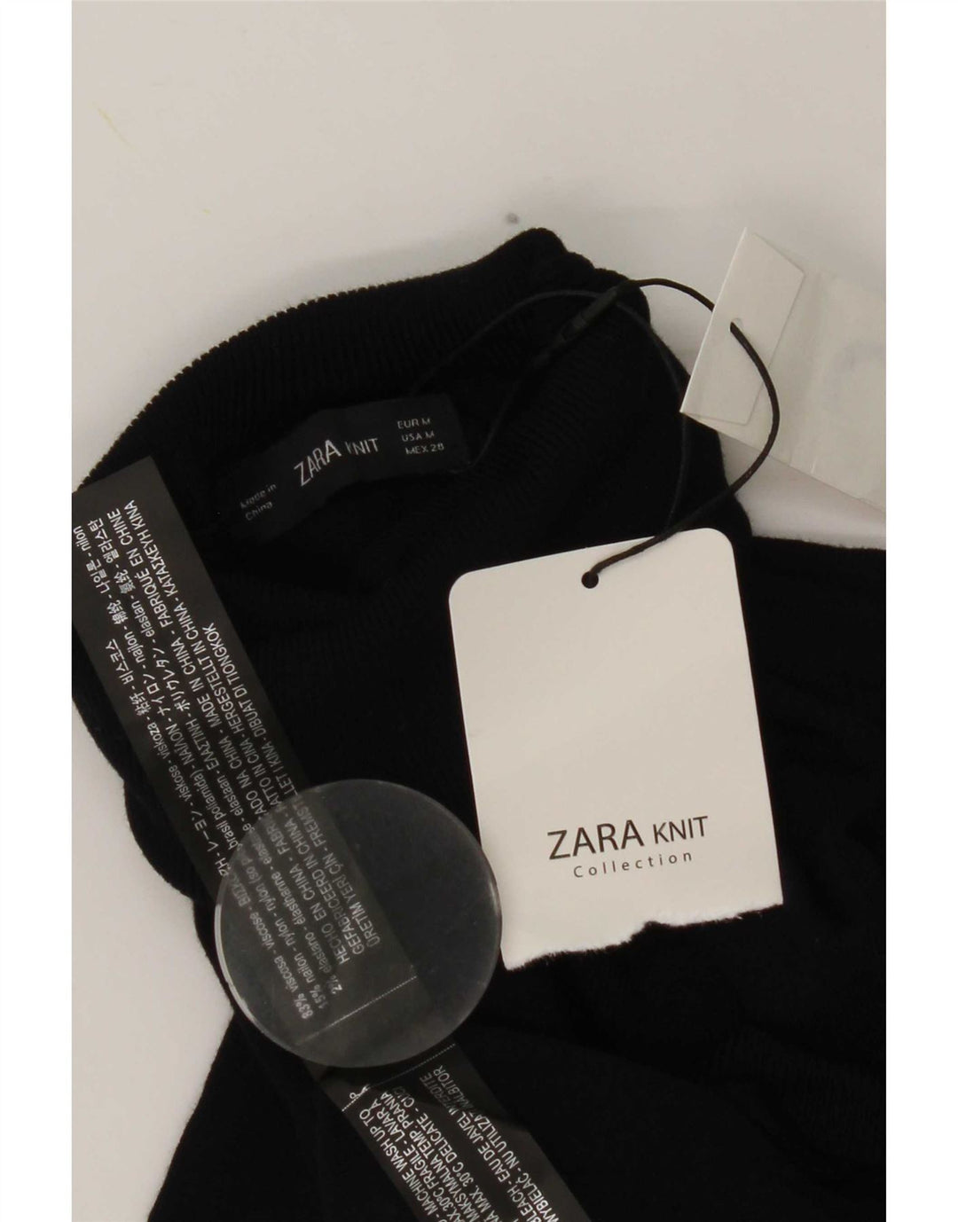 Zara ženski pulover s rol izrezom UK 12 Srednja tamnoplava viskoza