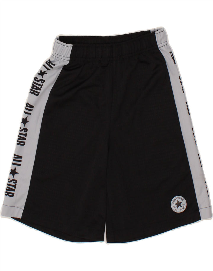 CONVERSE Boys Graphic Sport Shorts 10-11 Years Medium  Black Vintage Converse and Second-Hand Converse from Messina Hembry 