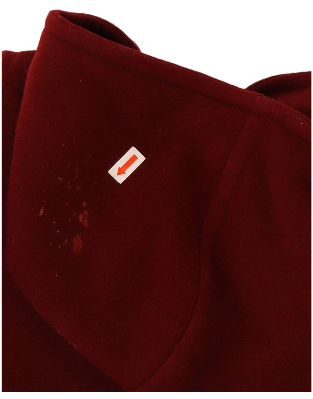 Vintage ženski duffle kaput s kapuljačom IT 52 2XL crvena vuna