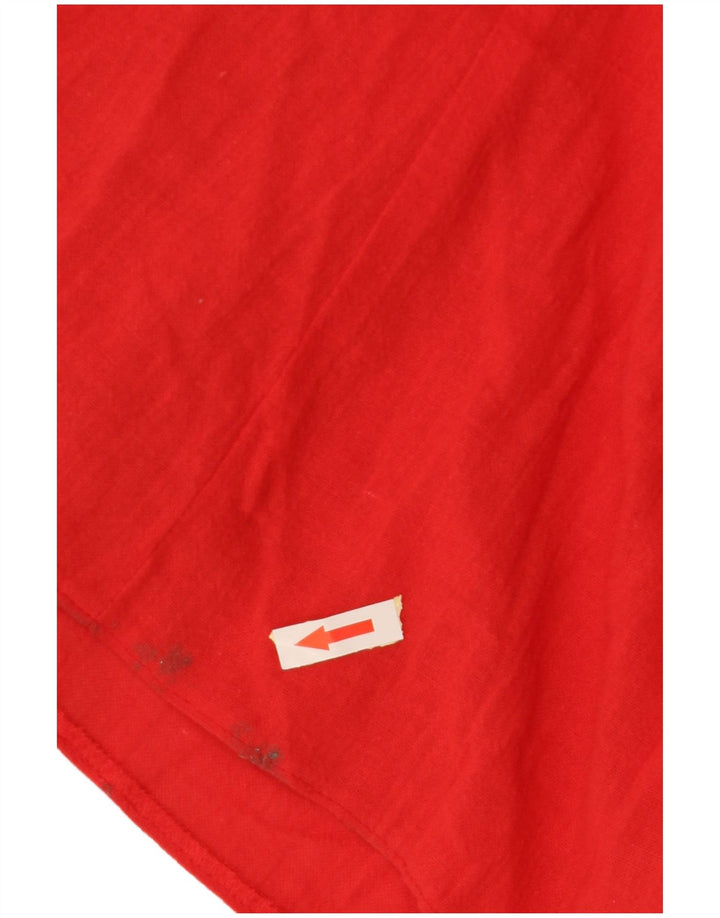 VINTAGE ženska haljina A-kroja bez rukava UK 12 Srednje crvena cvjetna