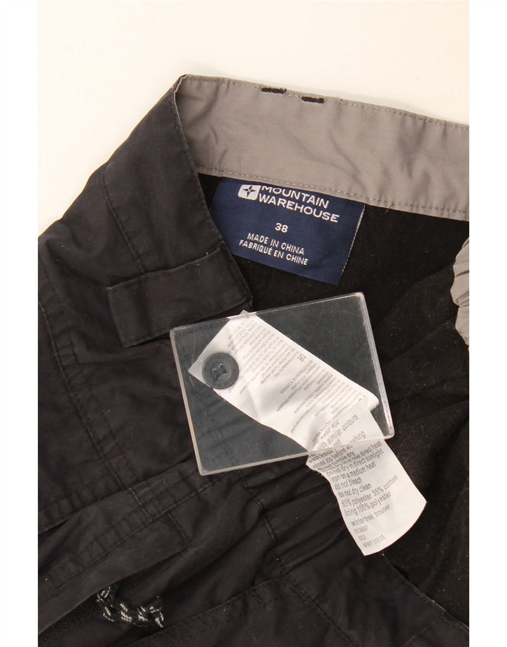 MOUNTAIN WAREHOUSE Muške ravne kargo hlače W38 L32 crni poliester