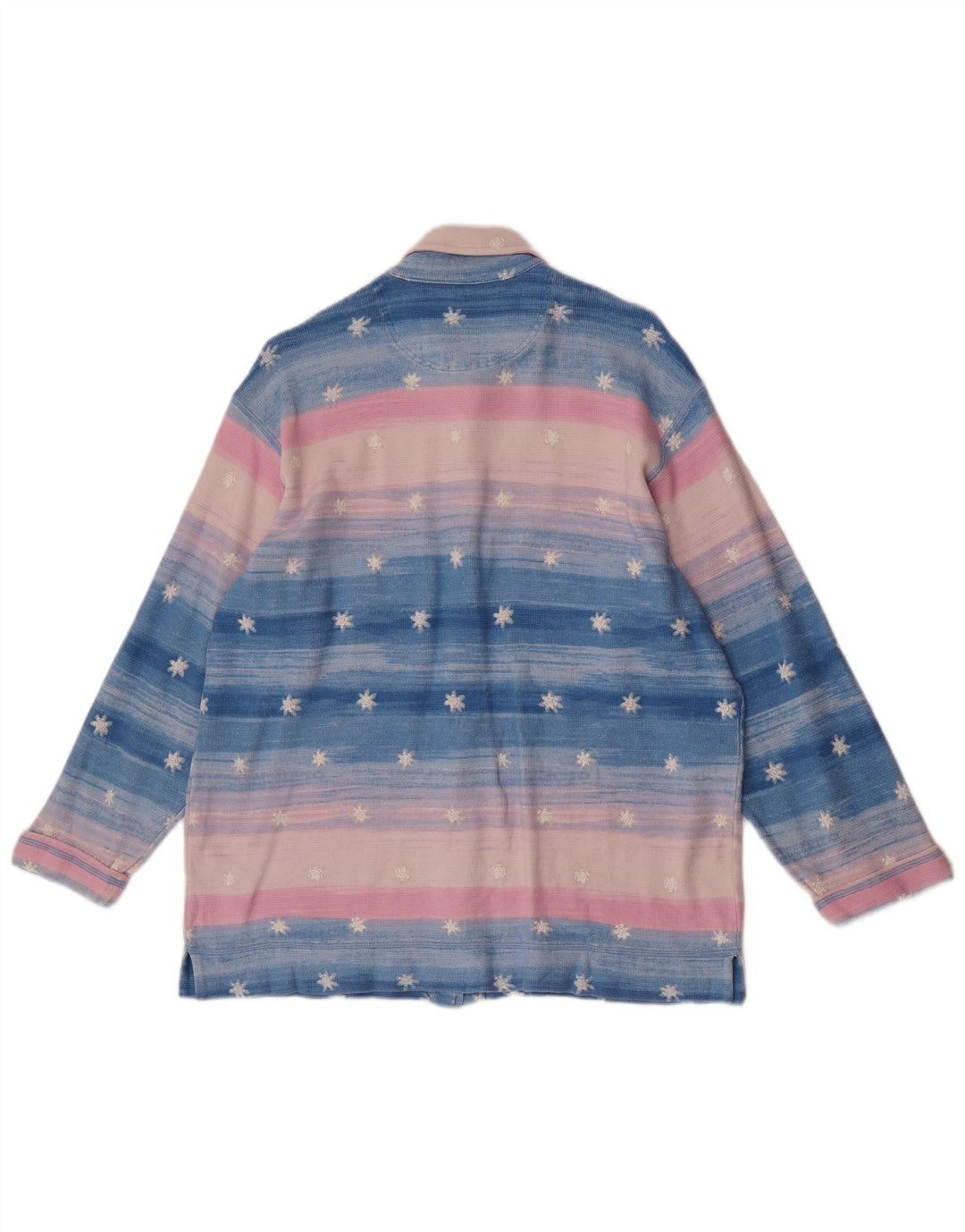 Vintage ženska košulja s apstraktnim uzorkom UK 16 velike plave pruge