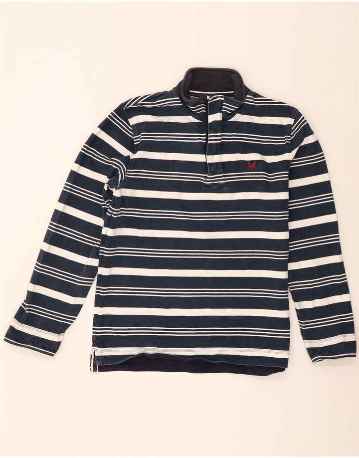 Crew Clothing Muška majica s izrezom s patentnim zatvaračem srednje tamnoplave pruge