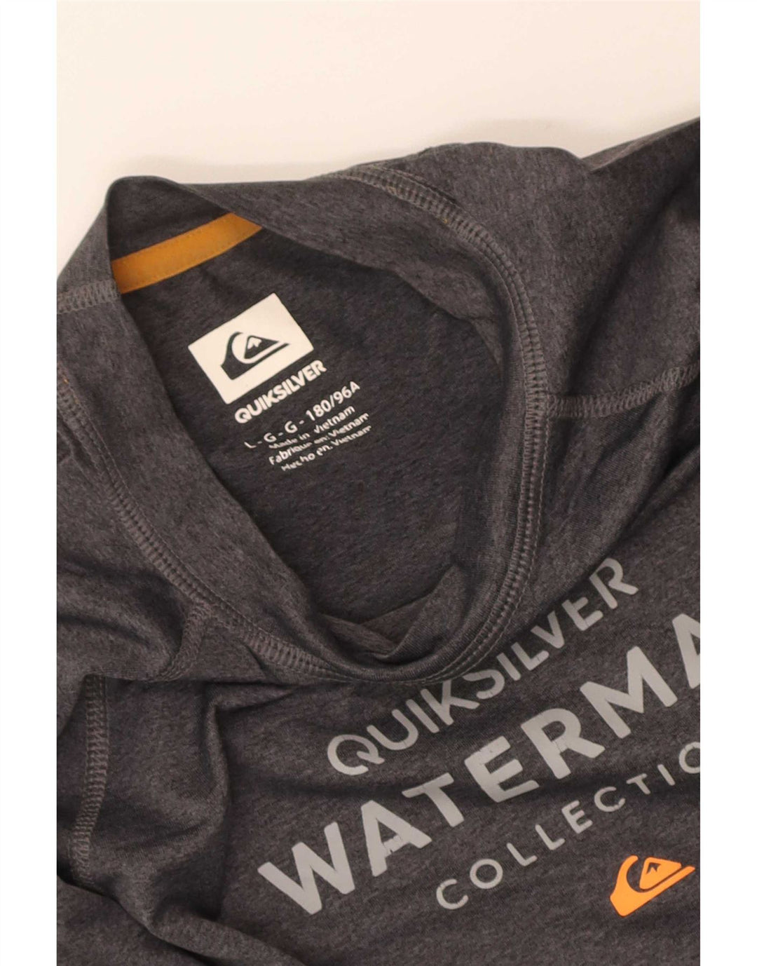Quiksilver muška grafička majica dugih rukava, veliki sivi poliester