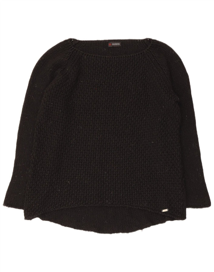 Guess ženski džemper s veznim izrezom UK 12 srednje crna