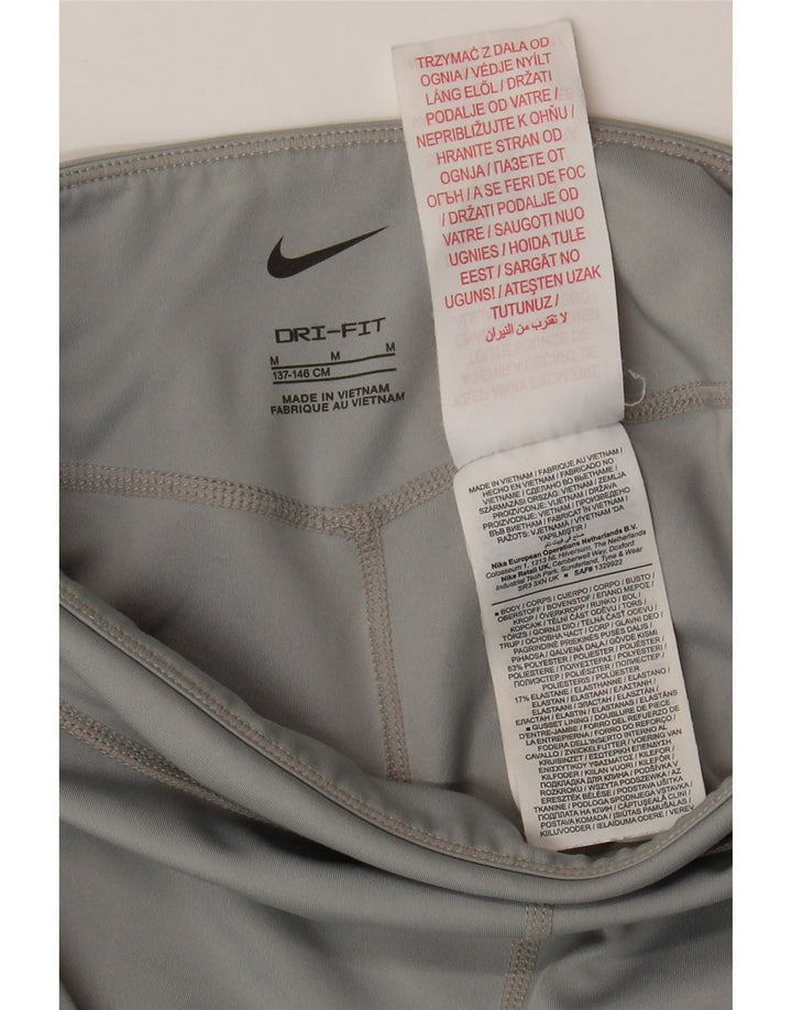 NIKE Dri Fit tajice za djevojčice 10-11 godina srednje sive boje poliester