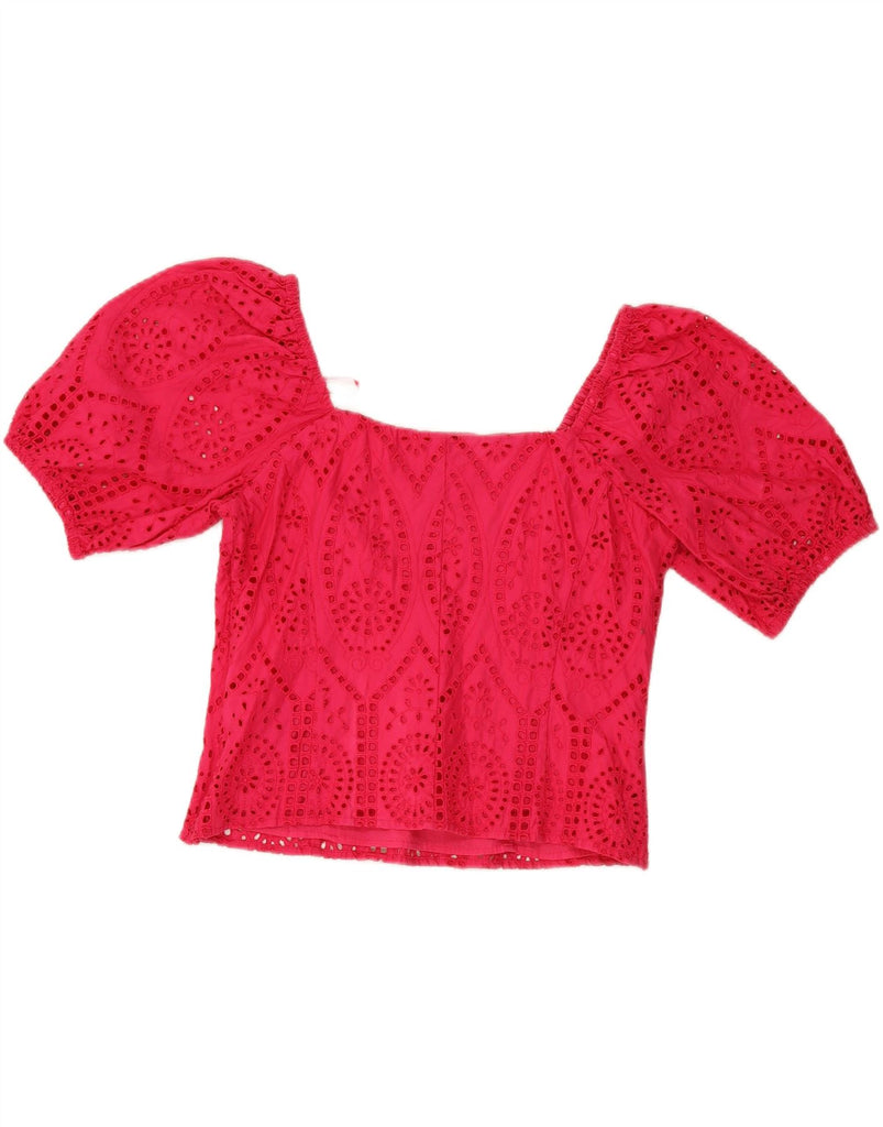 H&M Womens Crop Off Shoulder Top UK 16 Large Pink Vintage H&M and Second-Hand H&M from Messina Hembry 