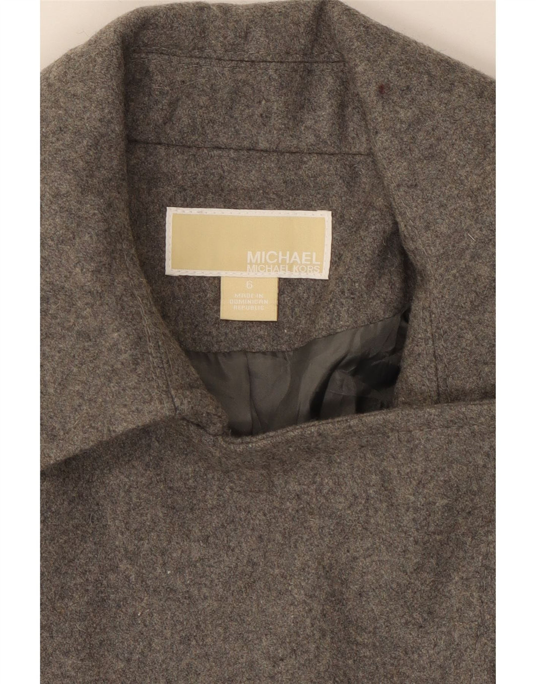 MICHAEL KORS Womens Overcoat US 6 Medium Grey Wool Vintage Michael Kors and Second-Hand Michael Kors from Messina Hembry 