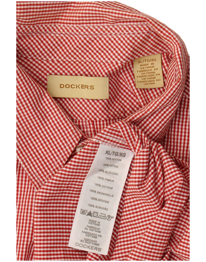 Dockers muška košulja XL crveni gingham pamuk