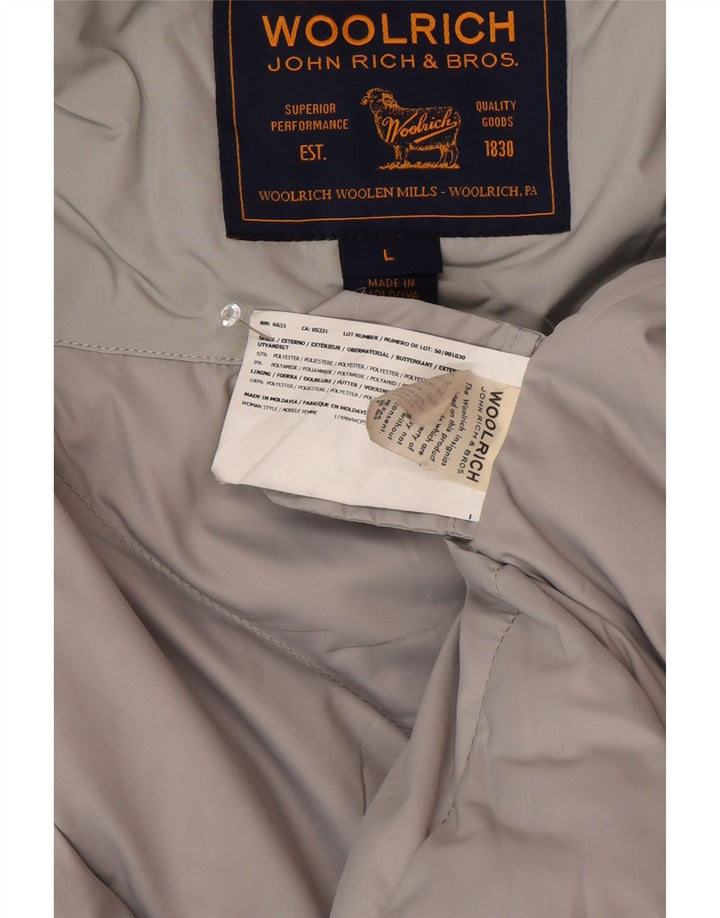 Woolrich ženska jakna parka s kapuljačom UK 16 velika siva zimska poliester