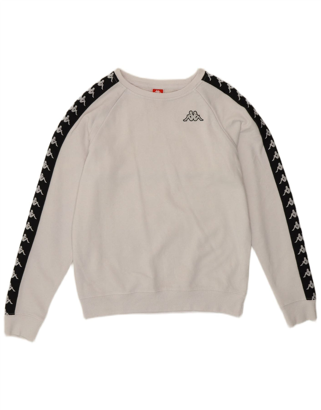 KAPPA ženski džemper s grafičkim motivima UK 14 srednje bijele boje