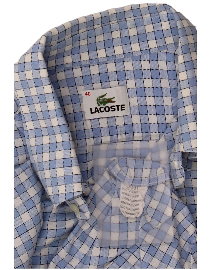 Lacoste muška košulja, veličina 40, pamuk srednje plave kare
