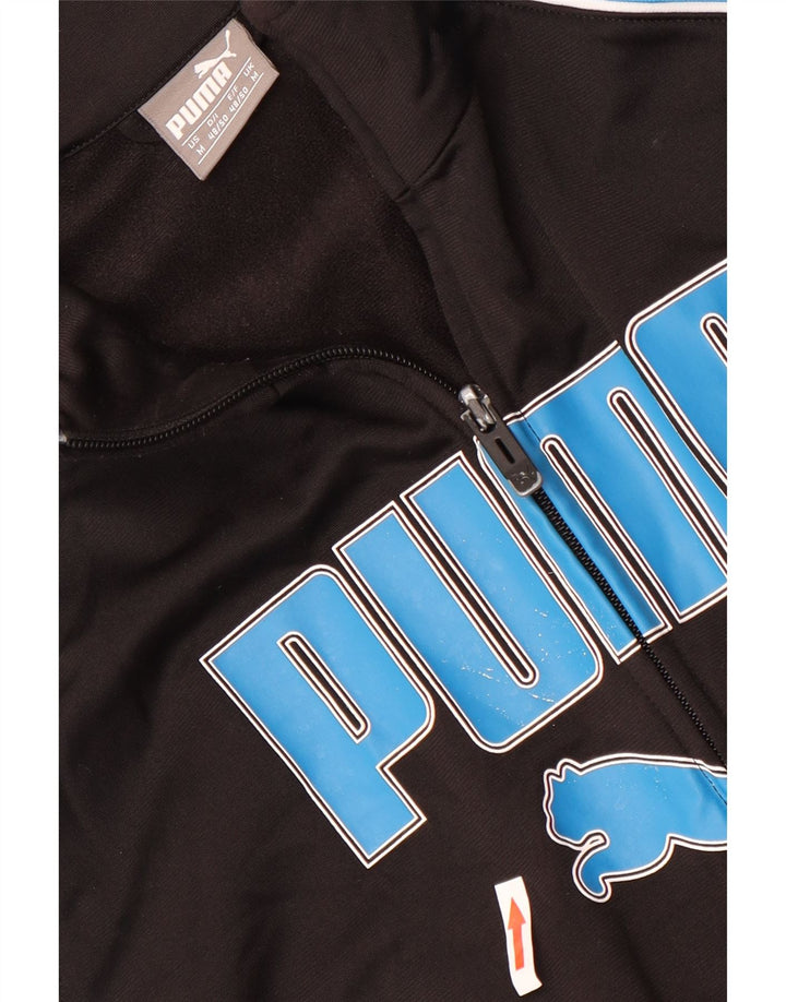 Puma muška trenirka s grafičkim motivima, gornja jakna srednje crne boje, poliester