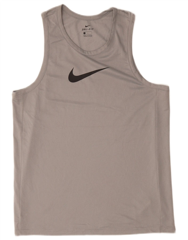 Veliki sivi poliesterski prsluk Nike Dri Fit Graphic