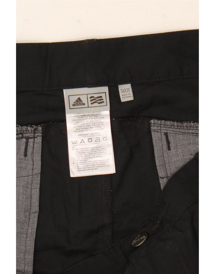Adidas muške uske chino hlače W36 L30 crni poliester