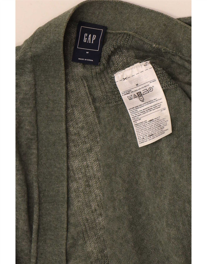 Gap ženski otvoreni kardigan pulover UK 14 Srednje kaki lan