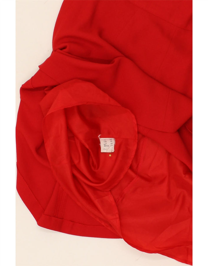 VINTAGE Womens A-Line Skirt UK 14 Medium W28 Red Polyester Vintage Vintage and Second-Hand Vintage from Messina Hembry 