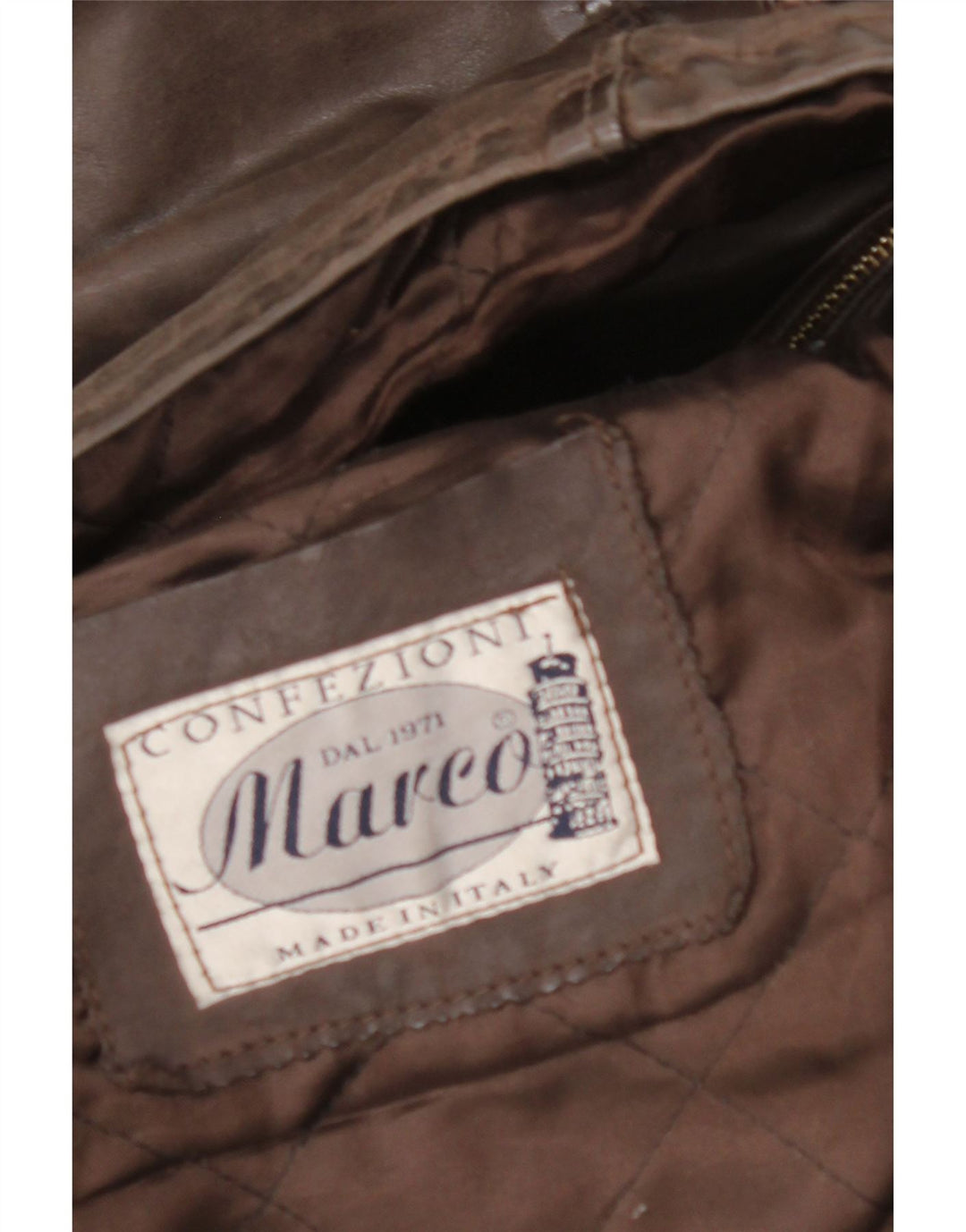 VINTAGE muška kožna jakna UK 36 Mala smeđa koža