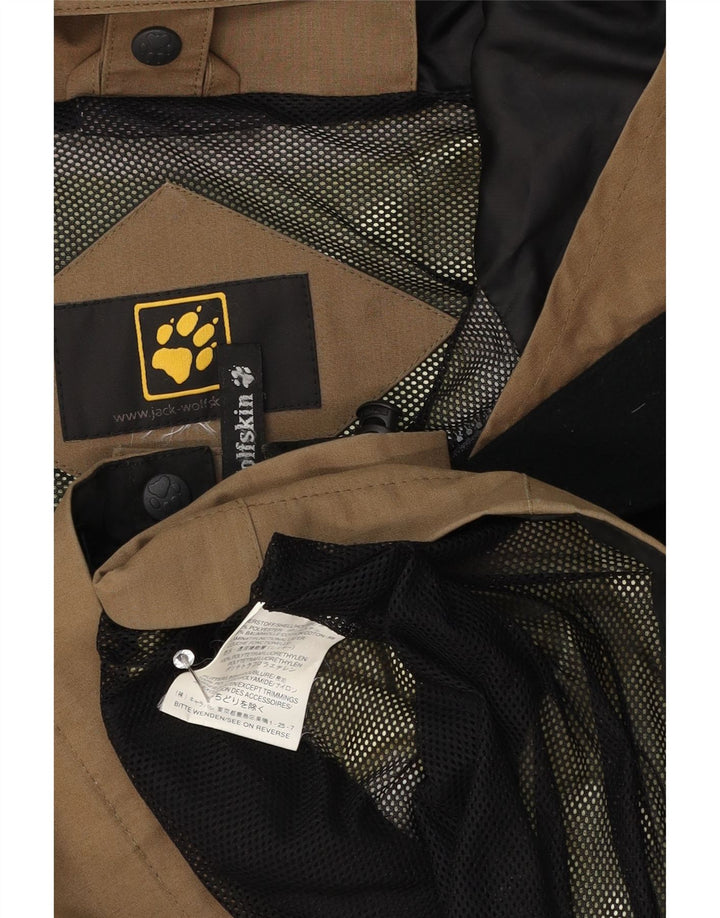 Jack Wolfskin muška kišna jakna s kapuljačom UK 40 veliki bež poliester