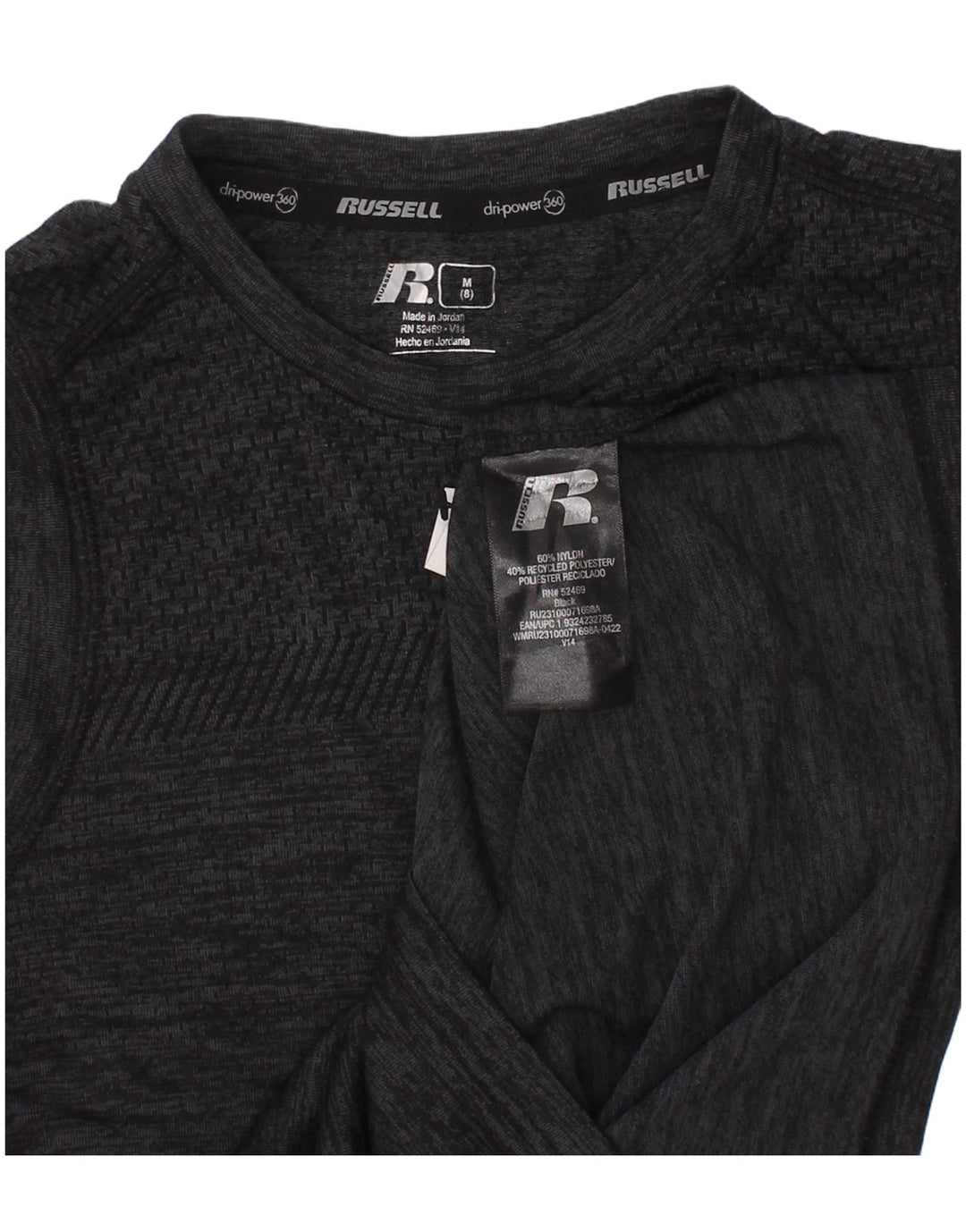 RUSSELL ATHLETIC Boys Dri-Power Vest Top 7-8 Years Medium Grey Flecked
