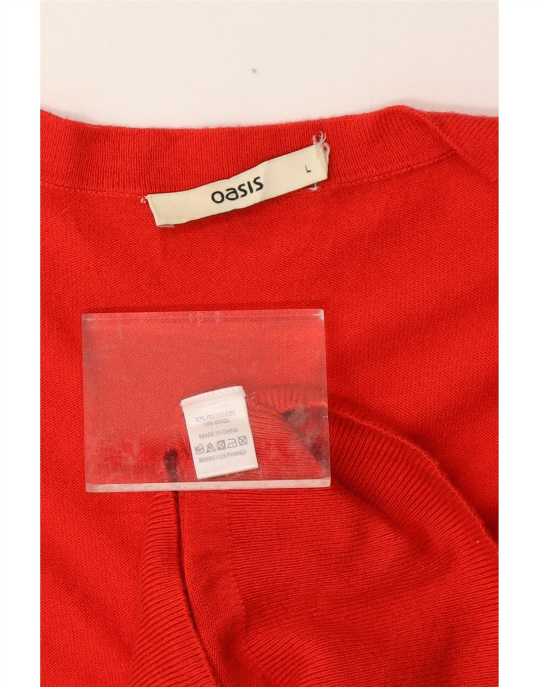 OASIS Womens Longline Cardigan Sweater UK 14 Large Red Polyamide