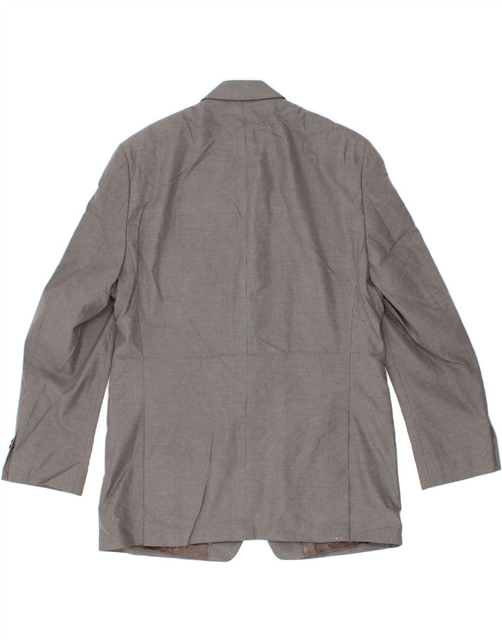 MICHAEL KORS Mens 2 Button Blazer Jacket UK 42 XL Grey Pinstripe Polyester Vintage Michael Kors and Second-Hand Michael Kors from Messina Hembry 