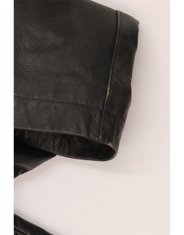 UNION RIVER Mens Leather Jacket UK 40 Large Black Leather Vintage Union River and Second-Hand Union River from Messina Hembry 