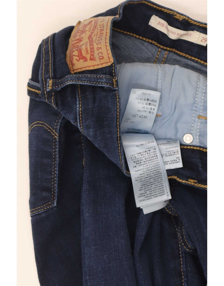 Levi's ženske 315 oblikovane traperice W29 L30 plavi pamuk