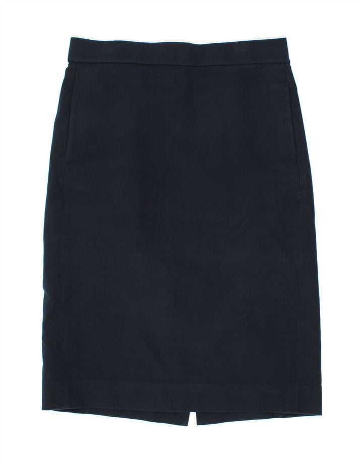 COS Womens Straight Skirt EU 40 Medium W30 Navy Blue Cotton Vintage Cos and Second-Hand Cos from Messina Hembry 