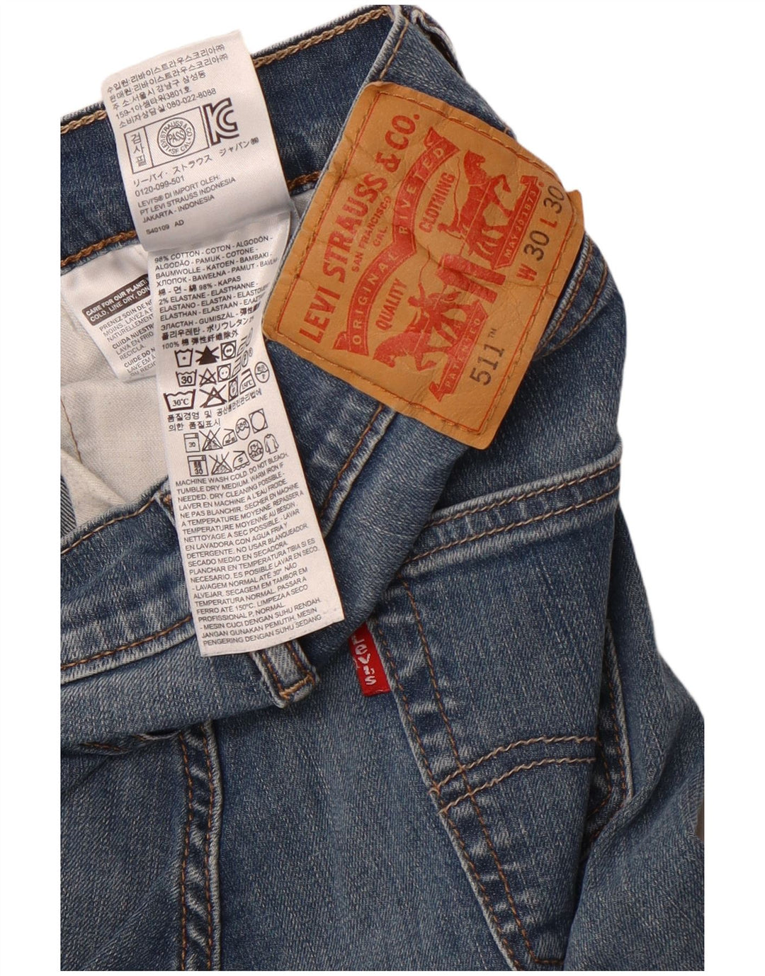 Levi's muške 511 uske traperice W30 L30 plavi pamuk
