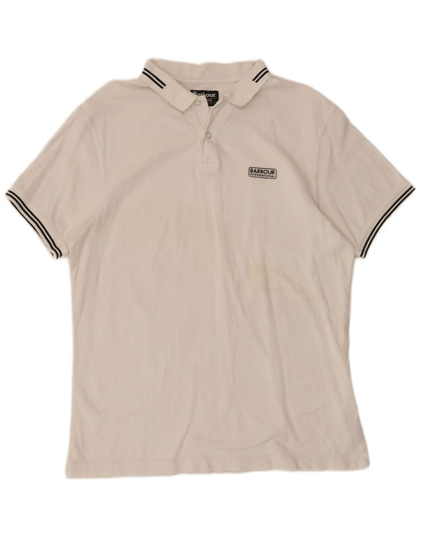 Barbour muška polo majica Large White Cotton