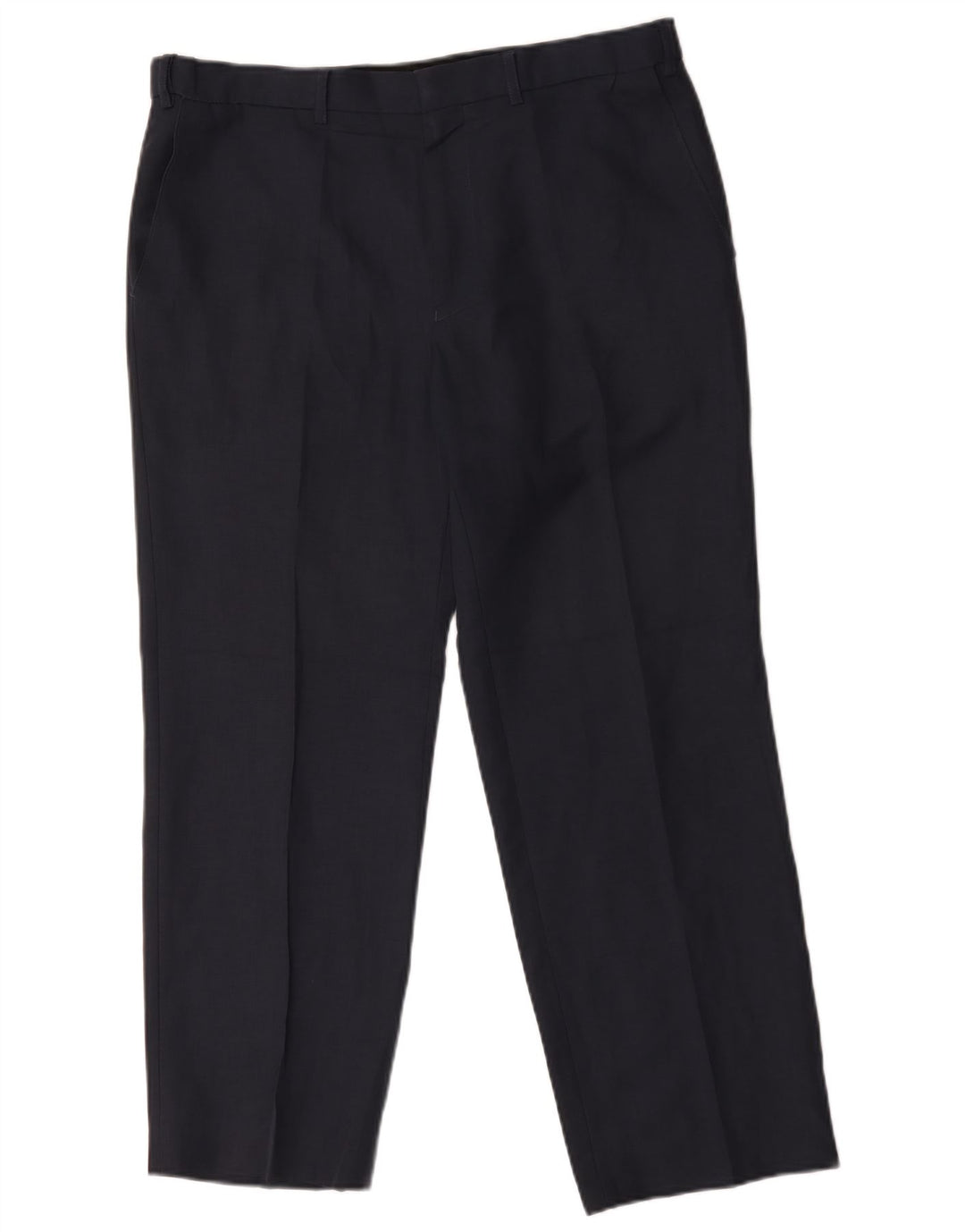 Marks & Spencer muške ravne chino hlače W36 L29 tamnoplavi poliester