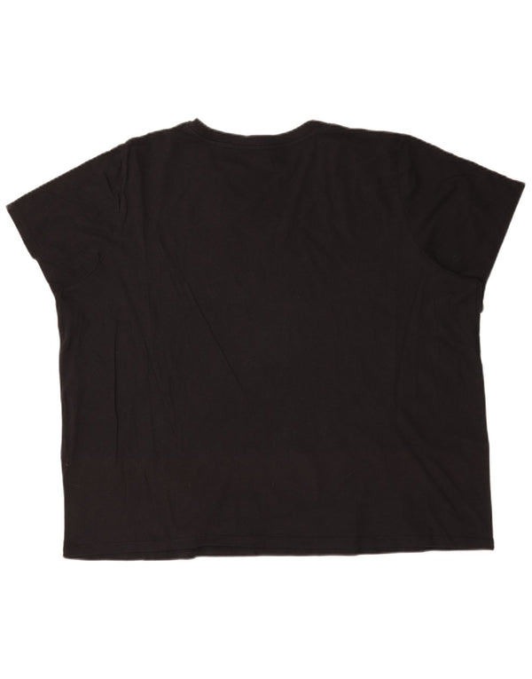 Levi's ženska prevelika majica kratkih rukava UK 22 3XL crni pamuk