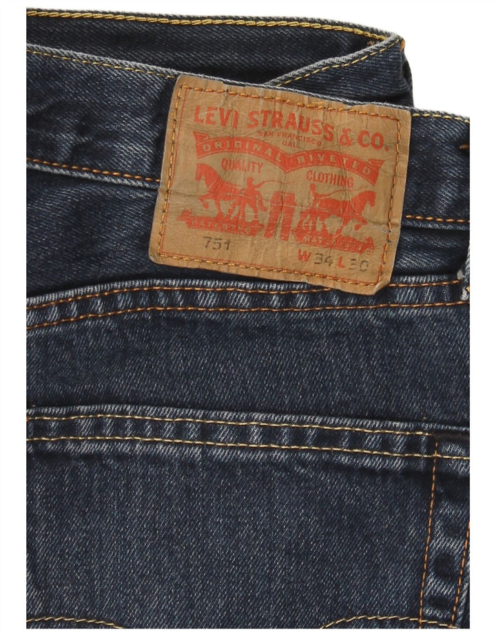 Levi's muške 751 ravne traperice W34 L27 plavi pamuk