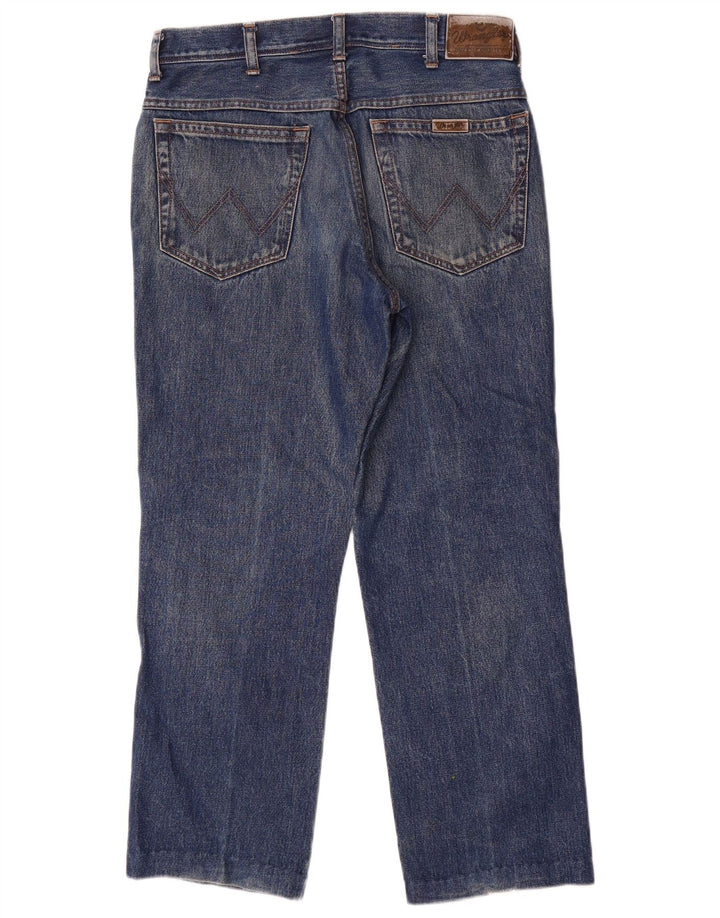 Wrangler muške ravne traperice regularnog kroja W32 L27 plavi pamuk