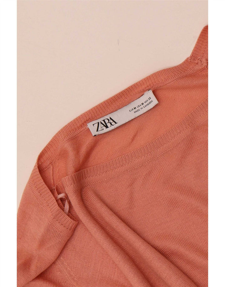 Zara ženska top bluza opuštenog kroja UK 14 srednje ružičasta