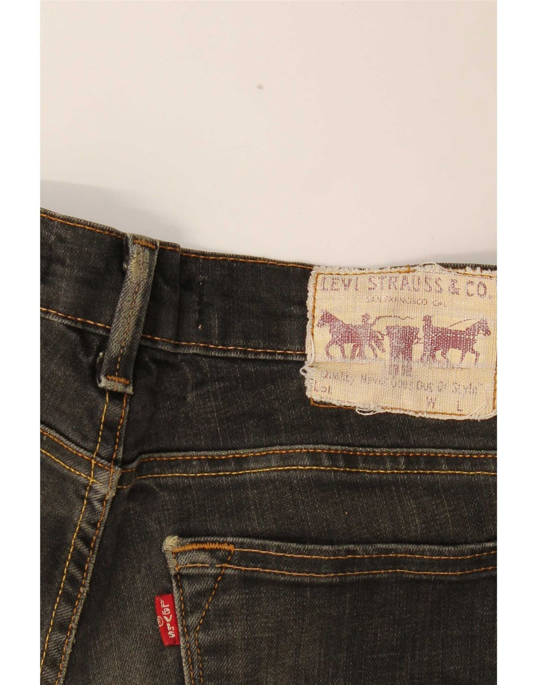 Levi's ženske 519 uske traperice W32 L28 crni pamuk