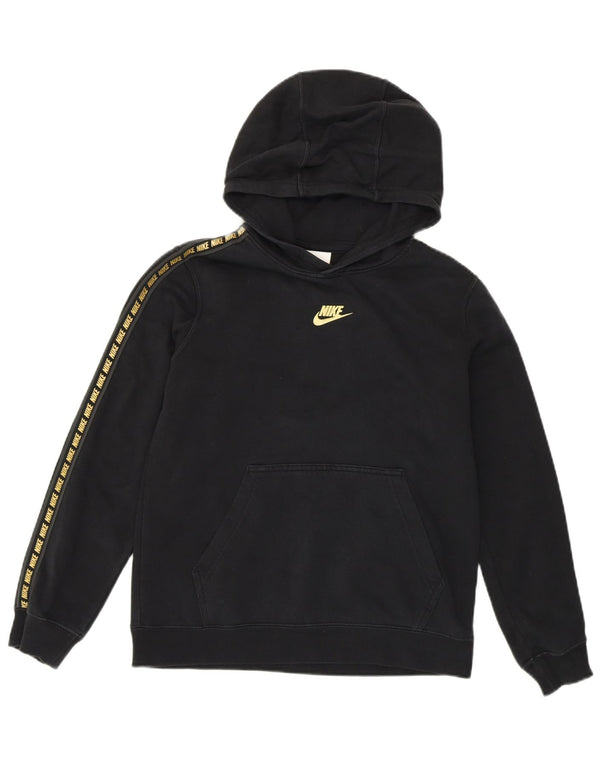 Nike Girls Loose Fit Graphic Full Tracksuit 12-13 Years Large Black Cotton