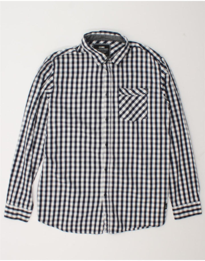 Jack & Jones muška košulja 2XL tamnoplavi pamuk od ginghama