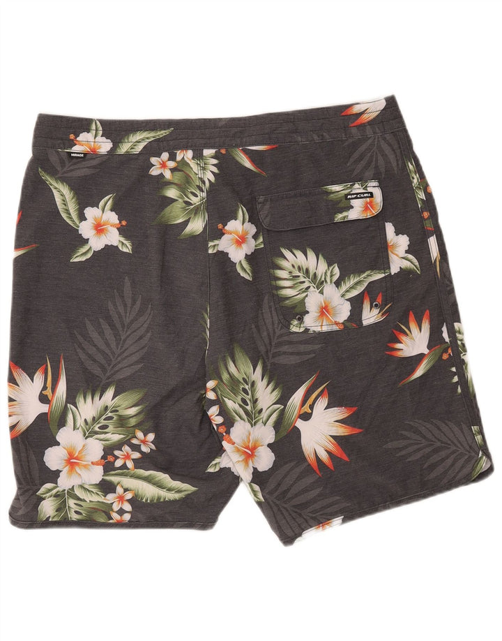 Rip Curl muške kratke kupaće hlače Mirage, veliki sivi cvjetni poliester