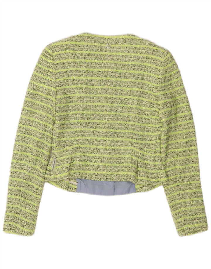 ARMANI JEANS Ženska skraćena jakna sa 5 gumba IT 42 srednje zelene pruge