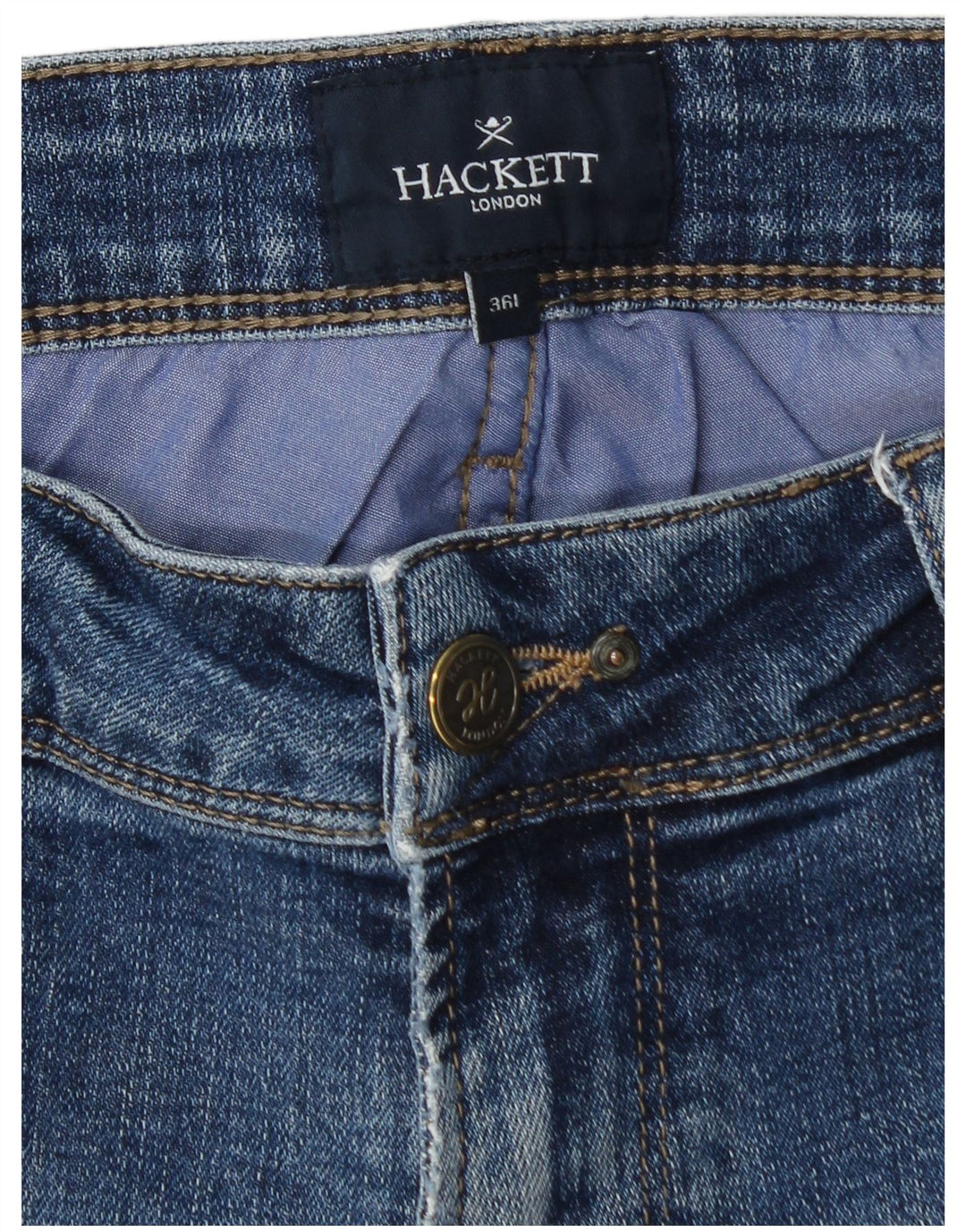 Hackett muške uske traperice W36 L33 plavi pamuk