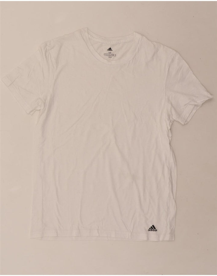 ADIDAS Mens T-Shirt Top Medium White Vintage Adidas and Second-Hand Adidas from Messina Hembry 