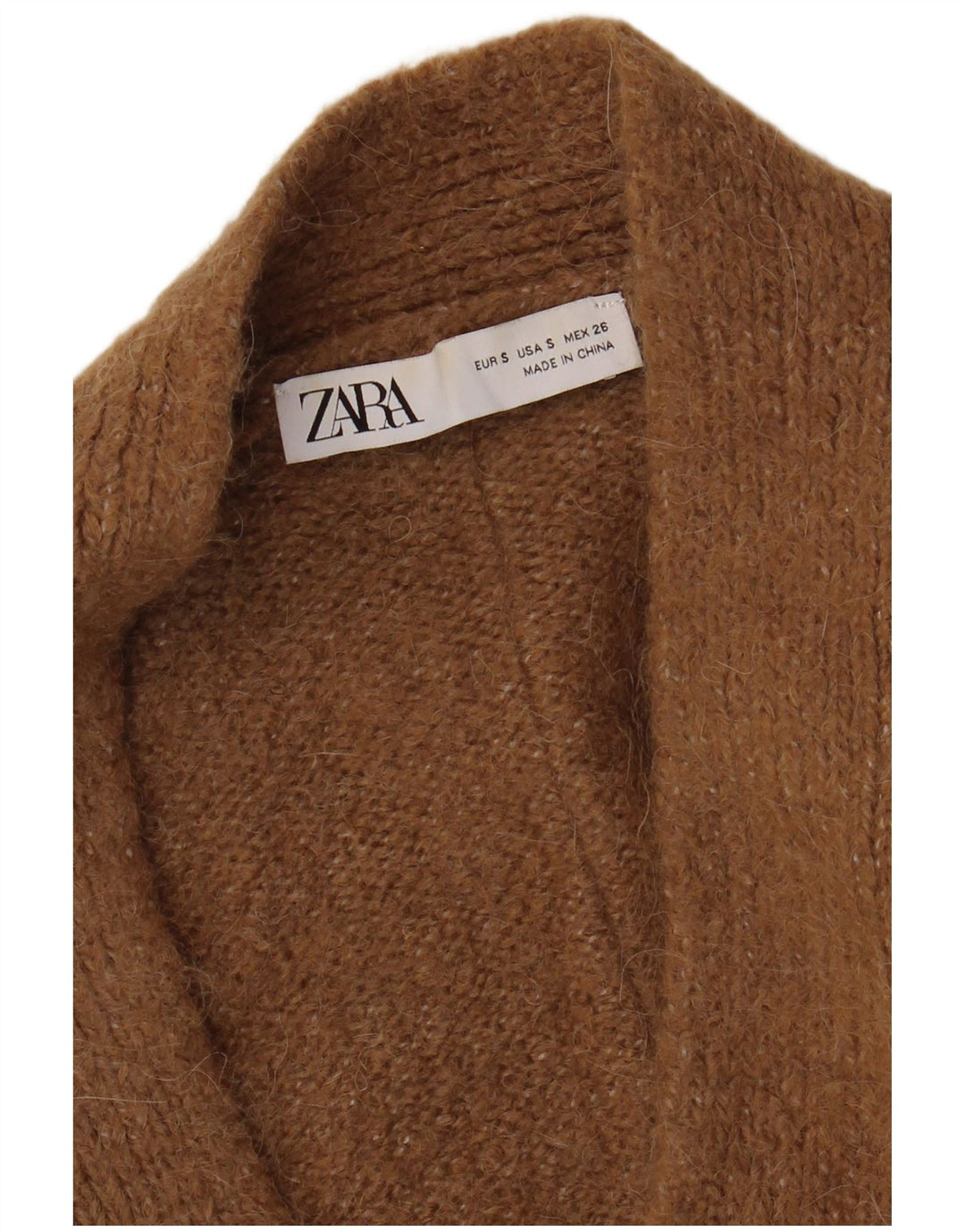 ZARA ženski prekomjerni džemper UK 10 Small Brown