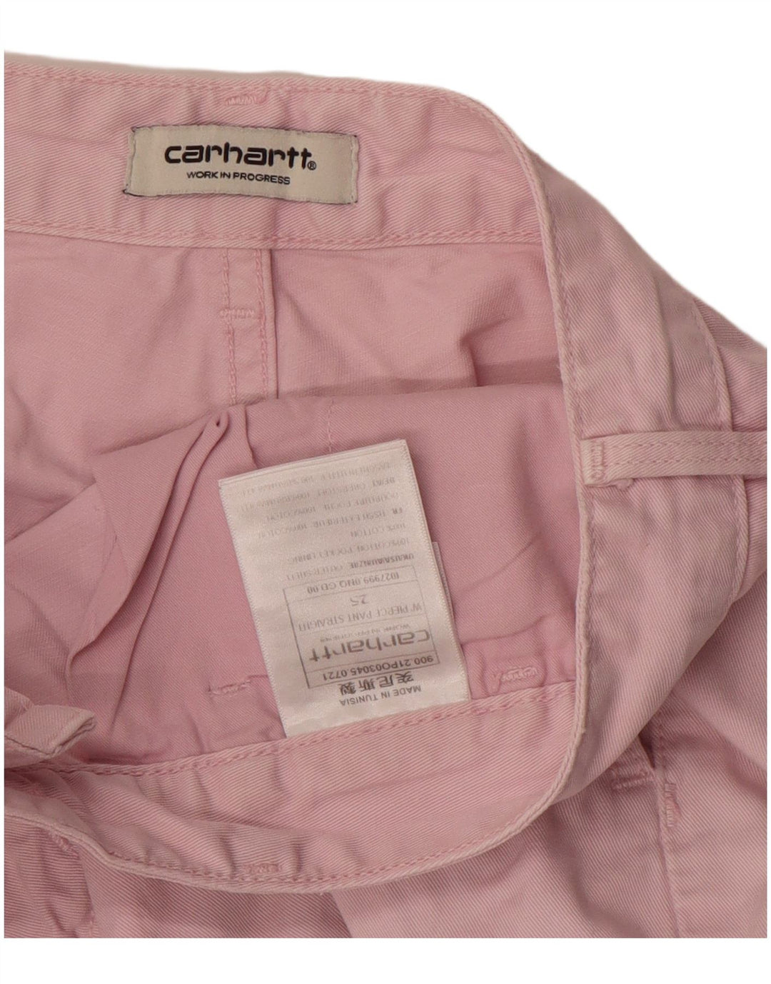 CARHARTT ženske ravne kargo hlače W25 L29, ružičasti pamuk