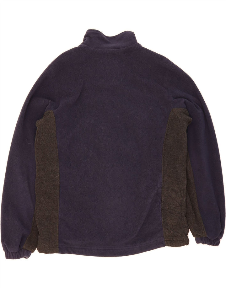 NFL TEAM APPAREL Mens Fleece Jacket UK 38 Medium Navy Blue Colourblock Vintage NFL TEAM APPAREL and Second-Hand NFL TEAM APPAREL from Messina Hembry 