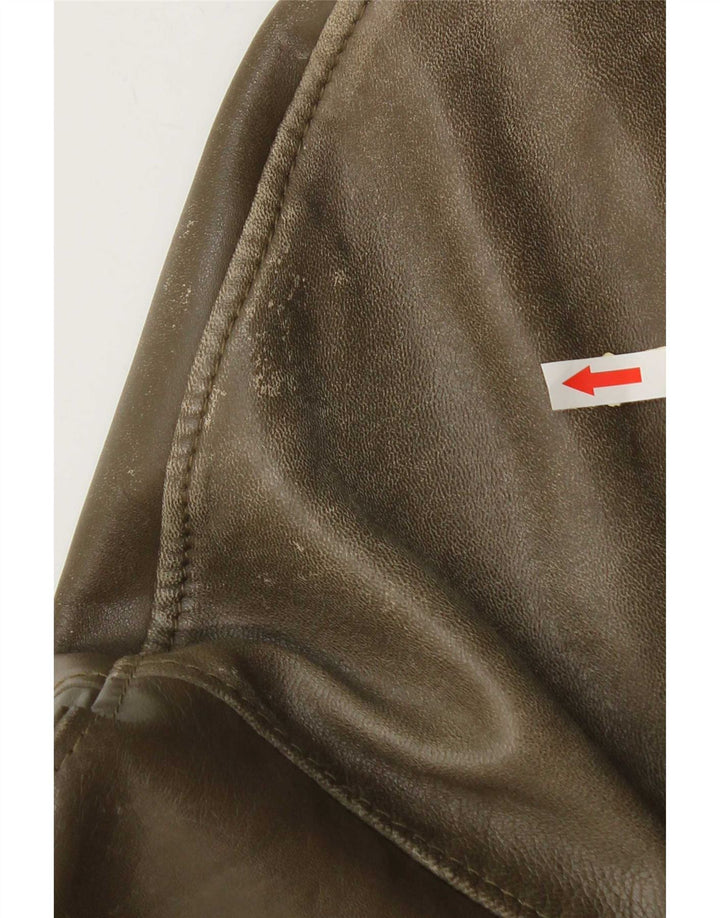 Vintage muška bomber kožna jakna UK 38 srednje kaki boje