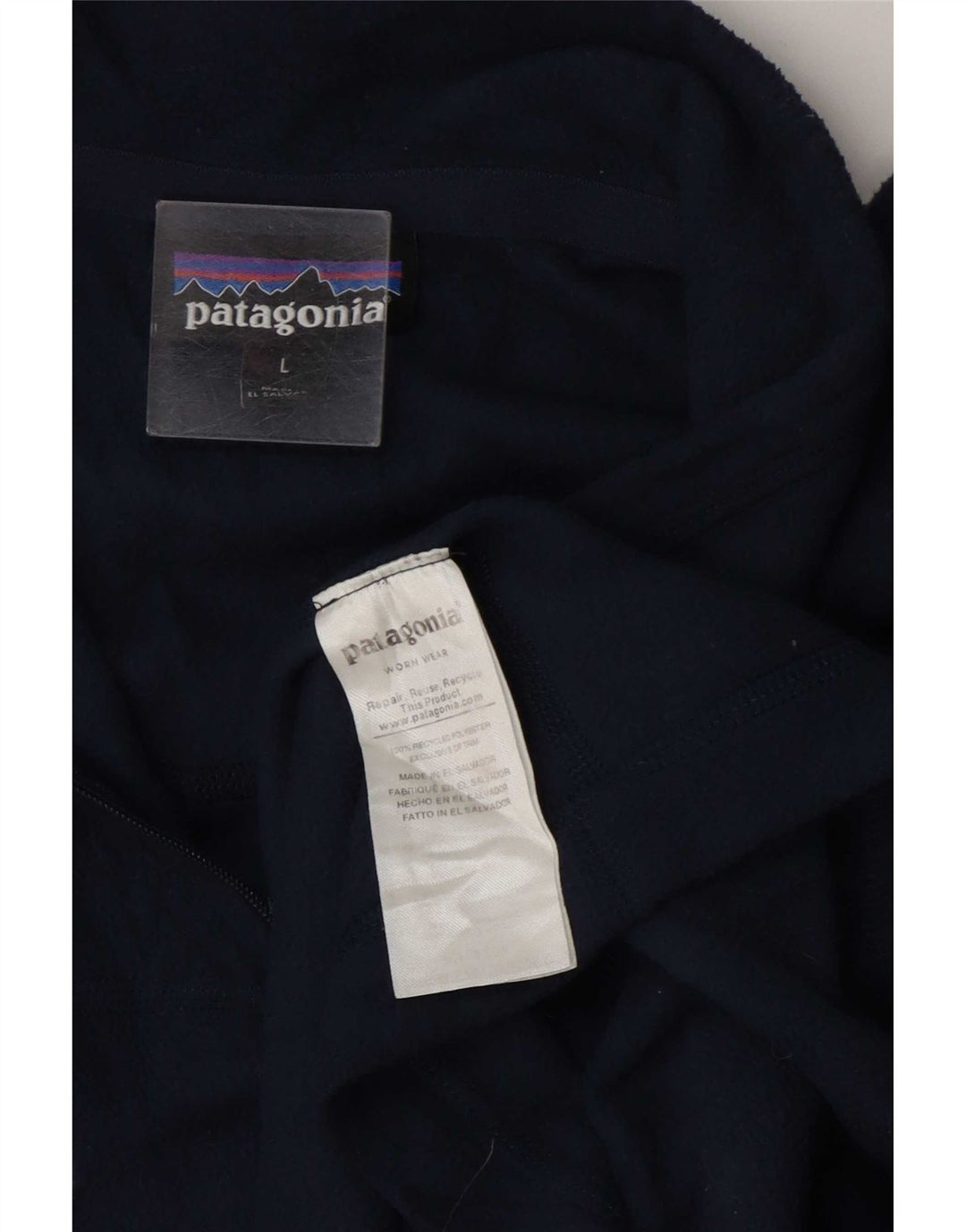 Patagonia veliki muški džemper od flisa s patentnim izrezom i tamnoplavi poliester