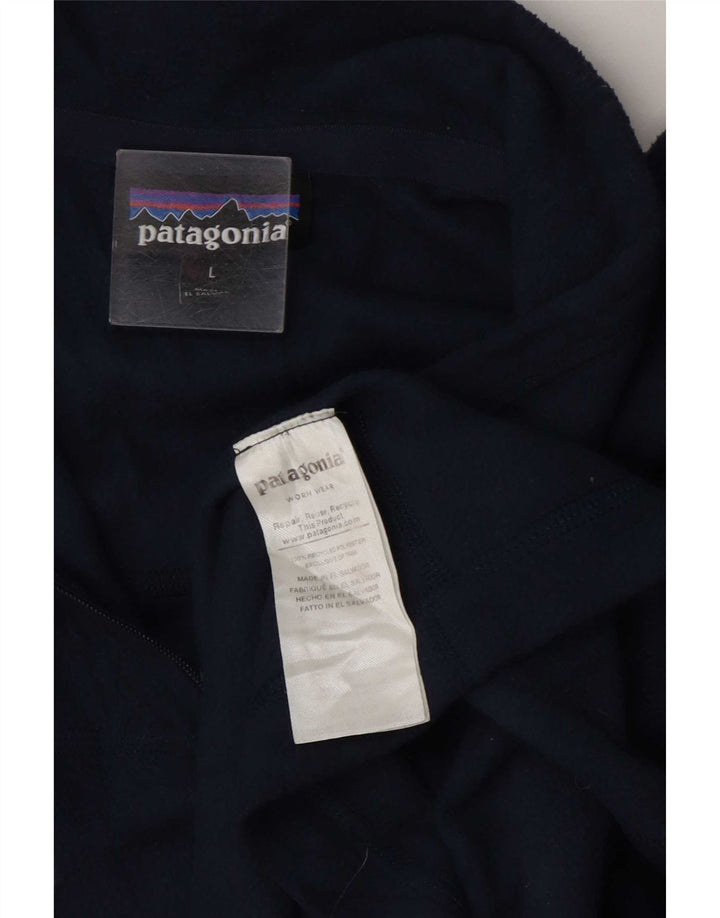 Patagonia veliki muški džemper od flisa s patentnim izrezom i tamnoplavi poliester