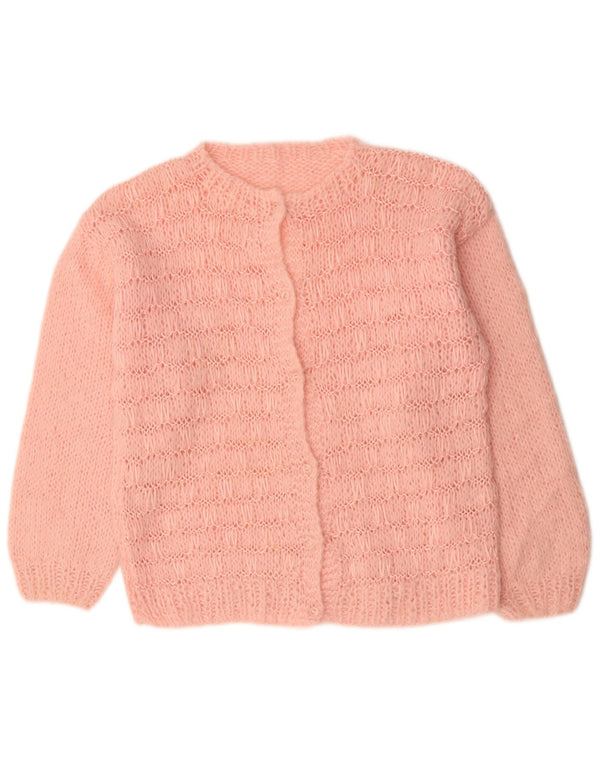 VINTAGE Womens Cardigan Sweater UK 18 XL Pink Acrylic